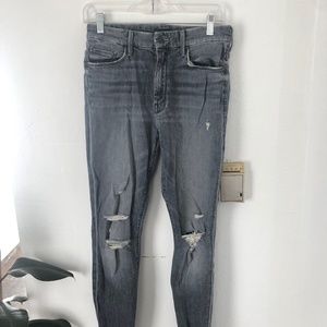 Mother Denim: high-waisted looker ankle fray